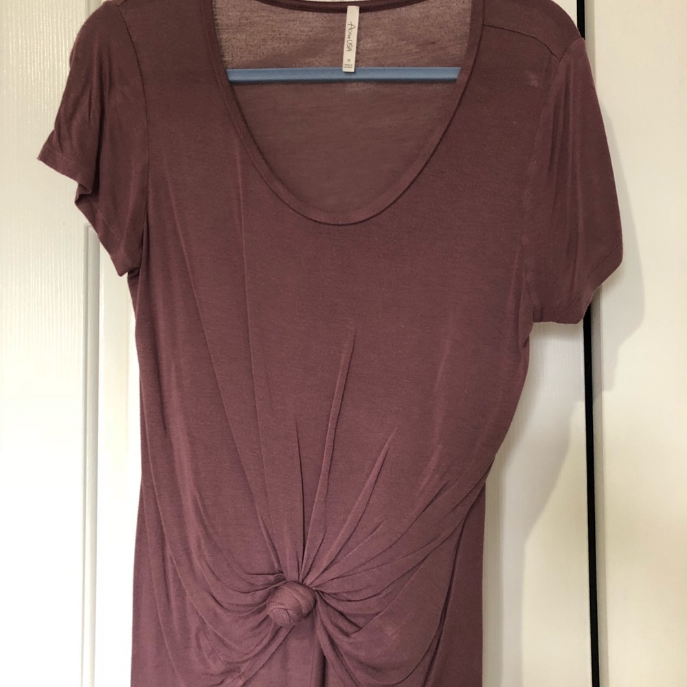 Tie front tee